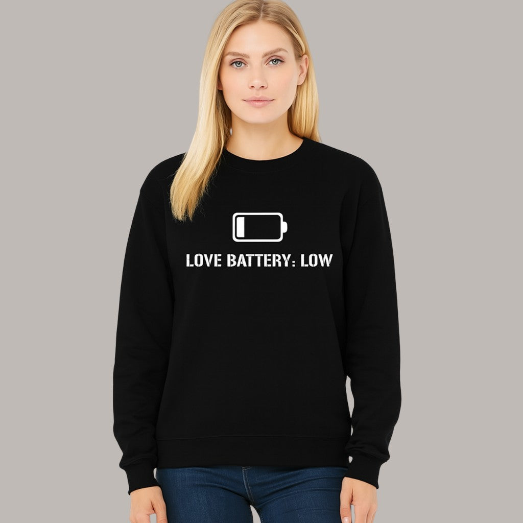 Bluza Love Battery: Low – Logo Białe
