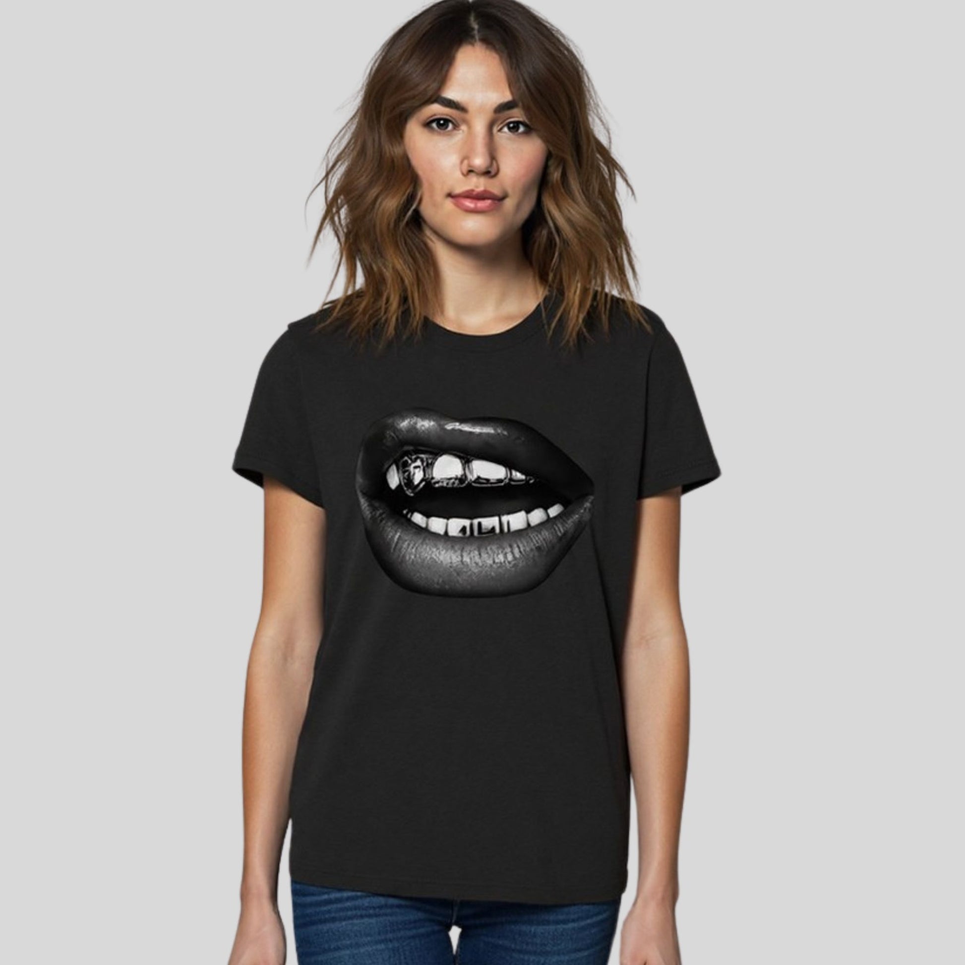 Koszulka Diamond Lips – Usta z Grillzami