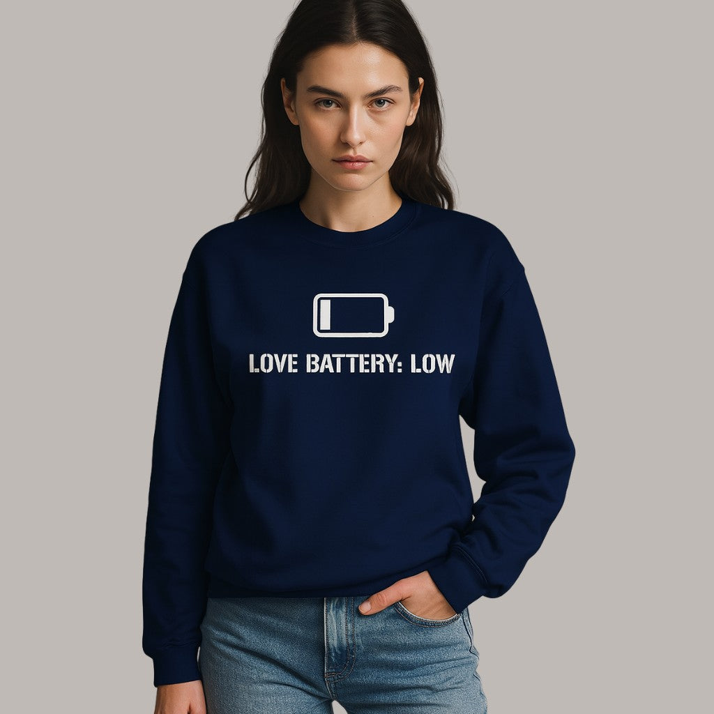 Bluza Love Battery: Low – Logo Białe