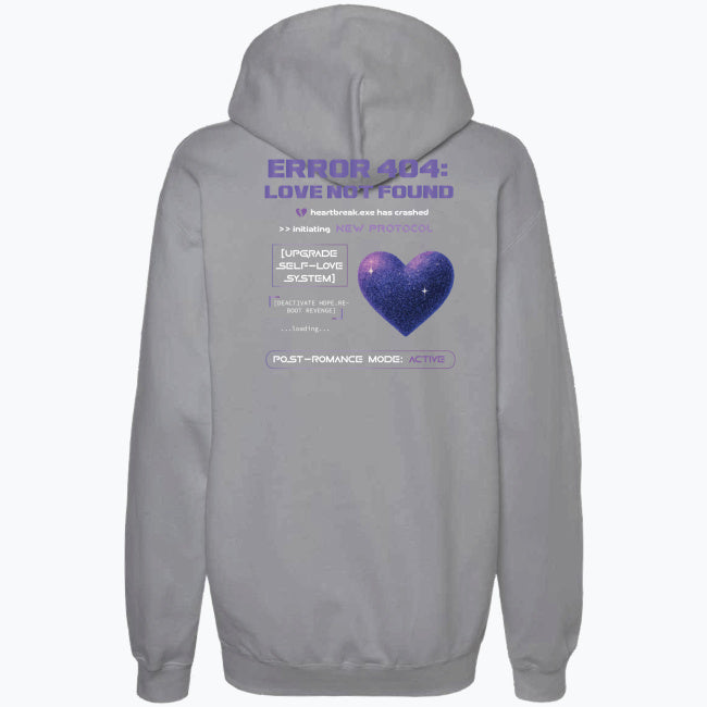 Bluza z kapturem "ERROR 404: LOVE NOT FOUND"