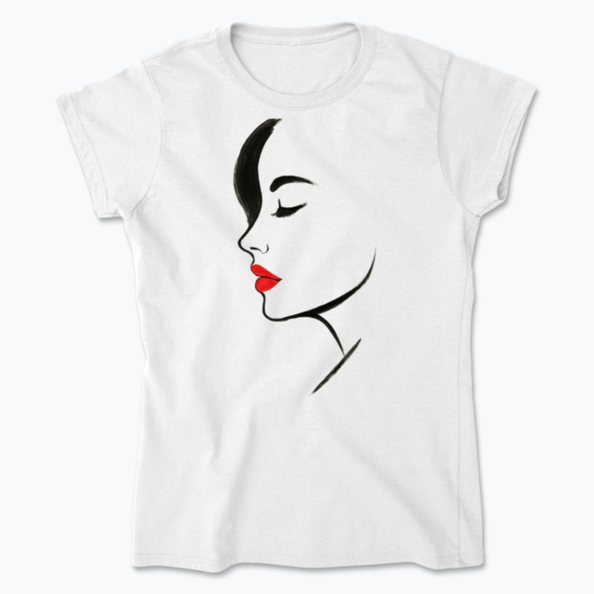 Koszulka Classic Beauty – Profil z Czerwienią