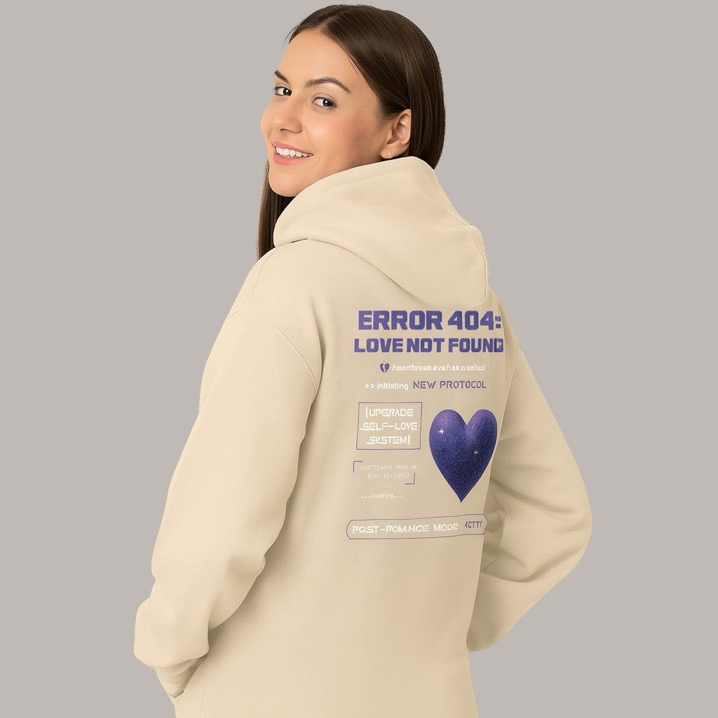 Bluza z kapturem "ERROR 404: LOVE NOT FOUND"