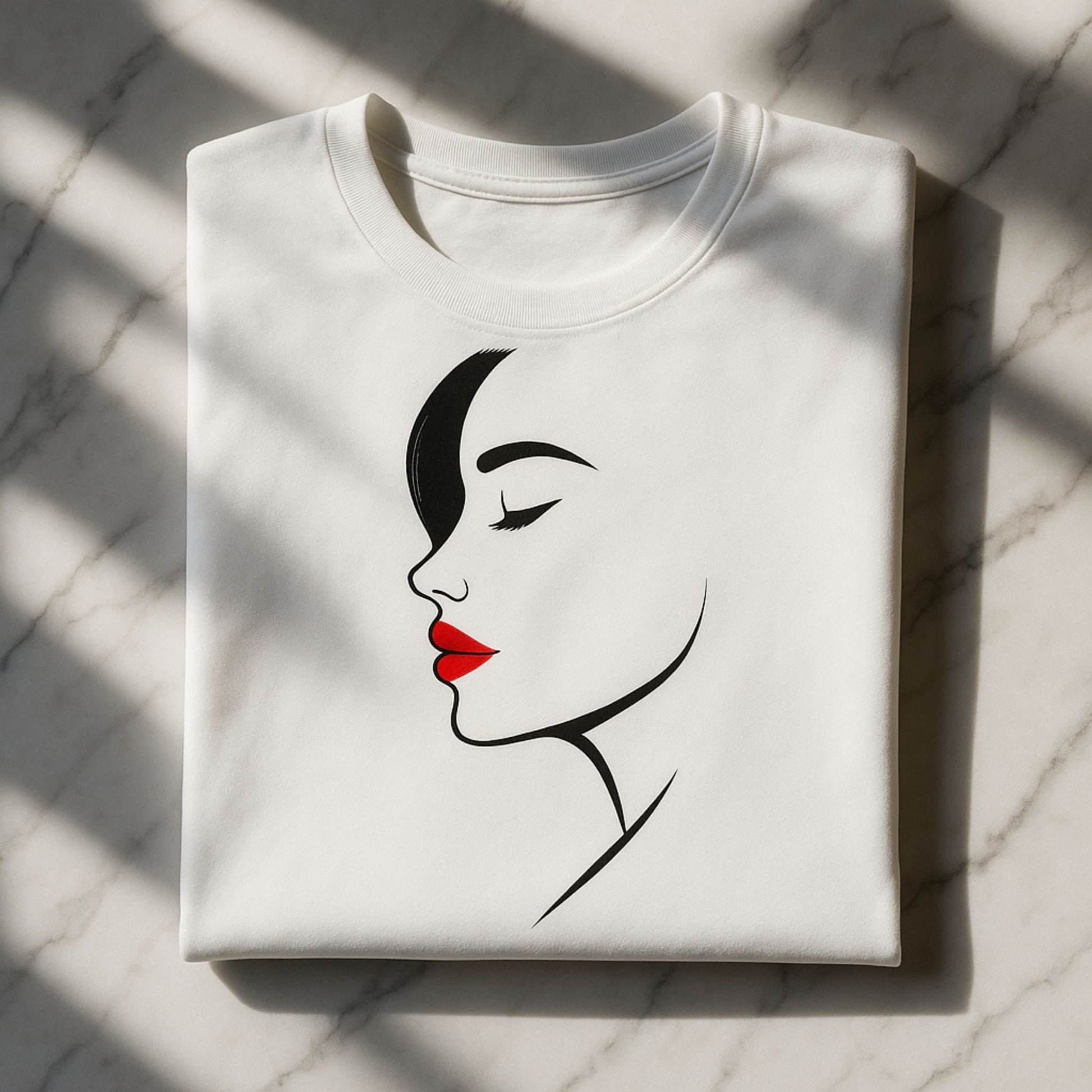 Koszulka Classic Beauty – Profil z Czerwienią