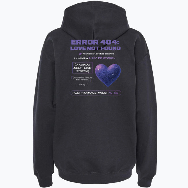 Bluza z kapturem "ERROR 404: LOVE NOT FOUND"