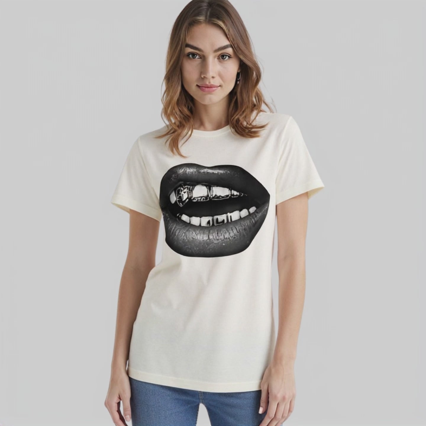 Koszulka Diamond Lips – Usta z Grillzami
