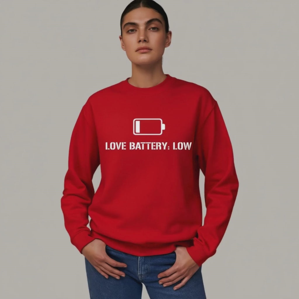 Bluza Love Battery: Low – Logo Białe
