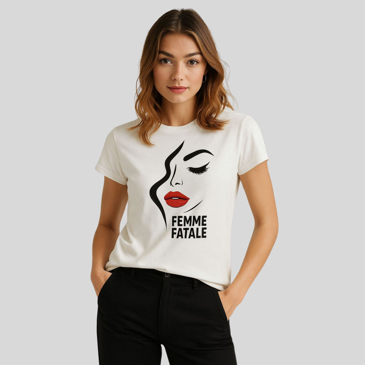 Koszulka Femme Fatale – Czerwień i Charakter