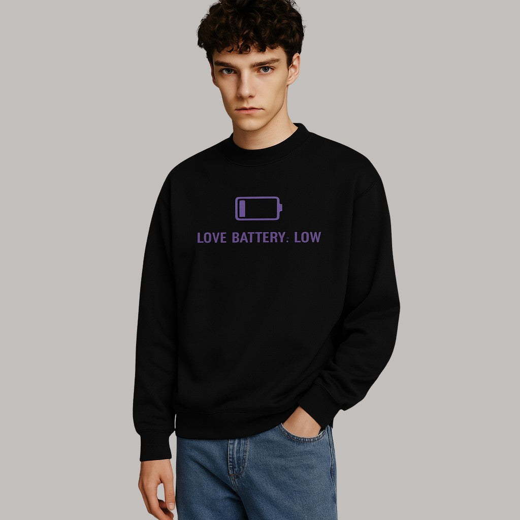 Bluza Love Battery: Low – Logo Fiolet