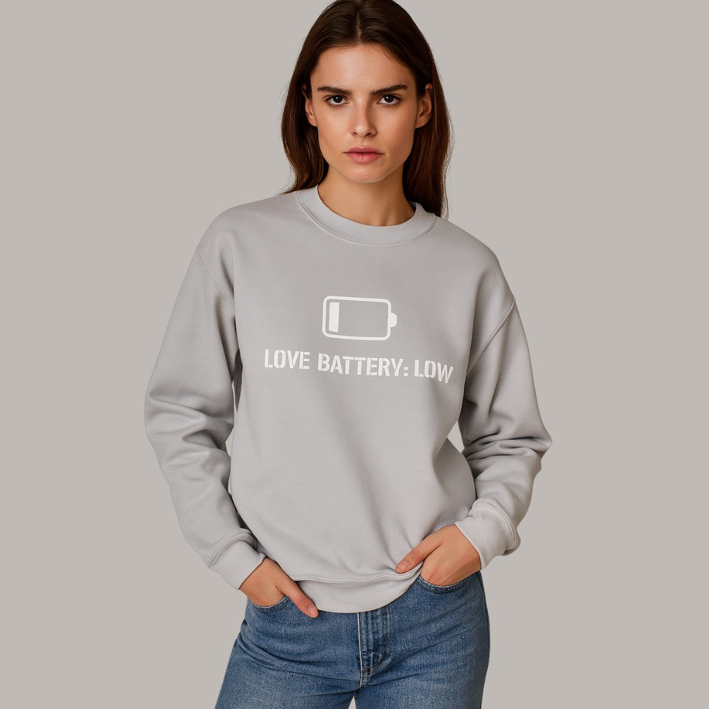 Bluza Love Battery: Low – Logo Białe