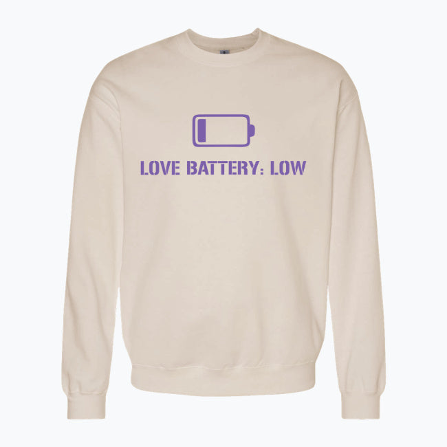 Bluza Love Battery: Low – Logo Fiolet