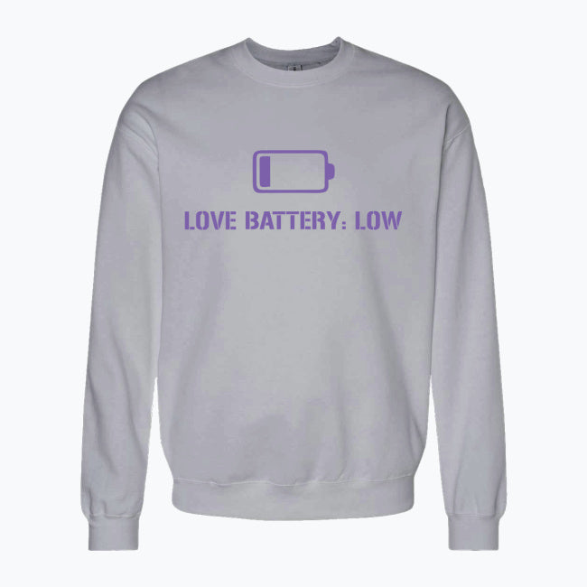 Bluza Love Battery: Low – Logo Fiolet
