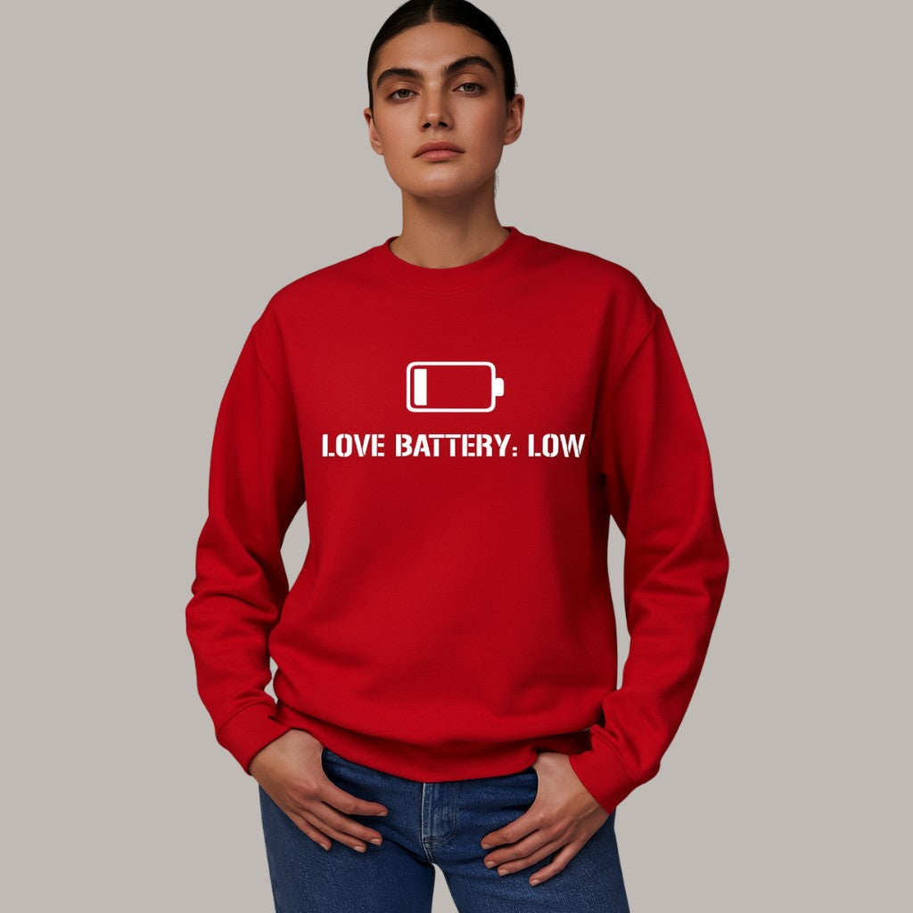 Bluza Love Battery: Low – Logo Białe