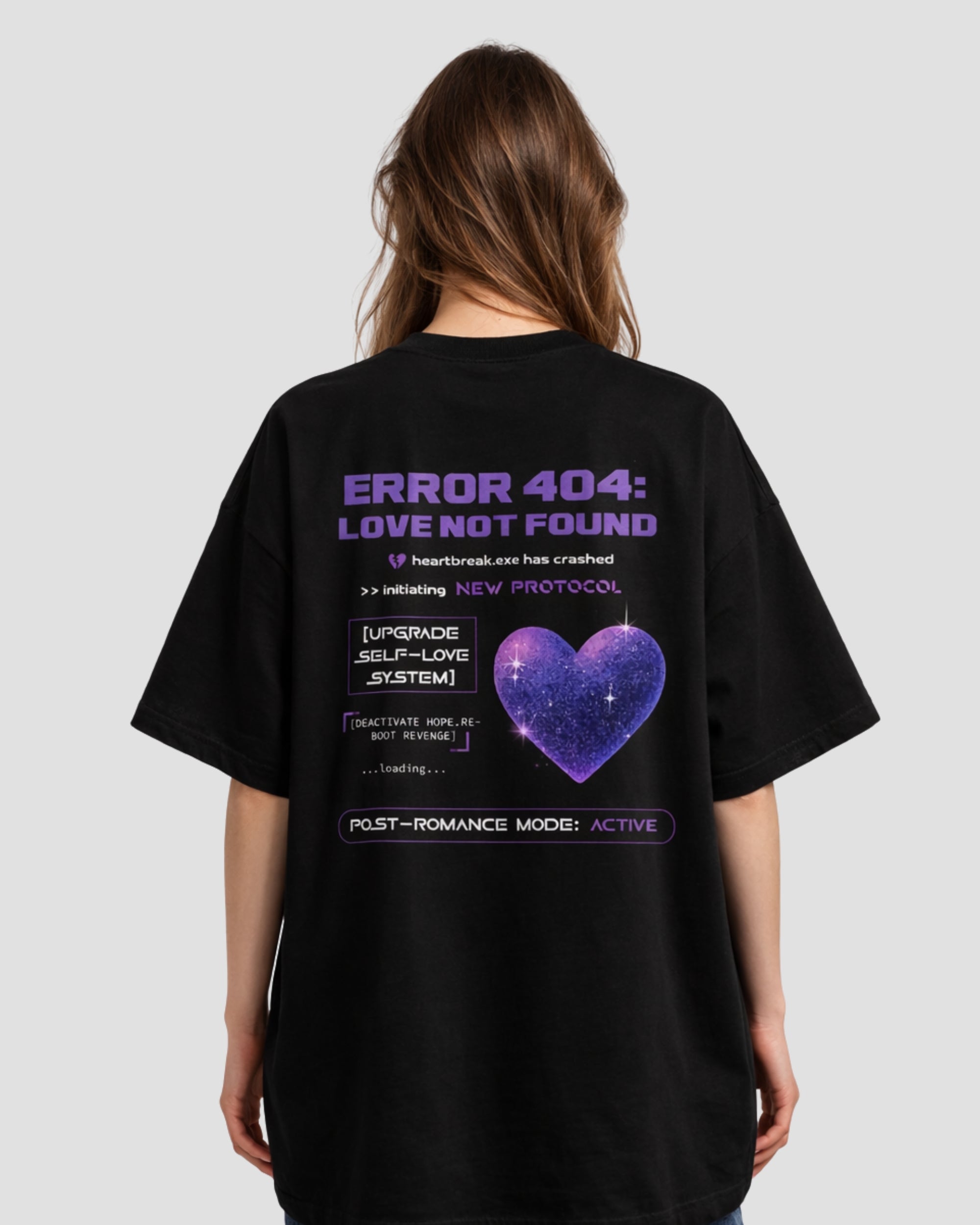 T-Shirt Oversize Error 404: Love Not Found