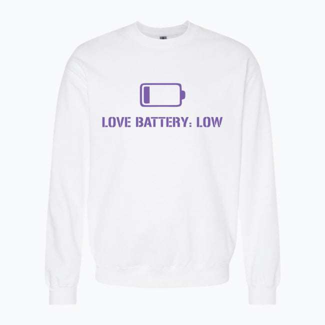 Bluza Love Battery: Low – Logo Fiolet