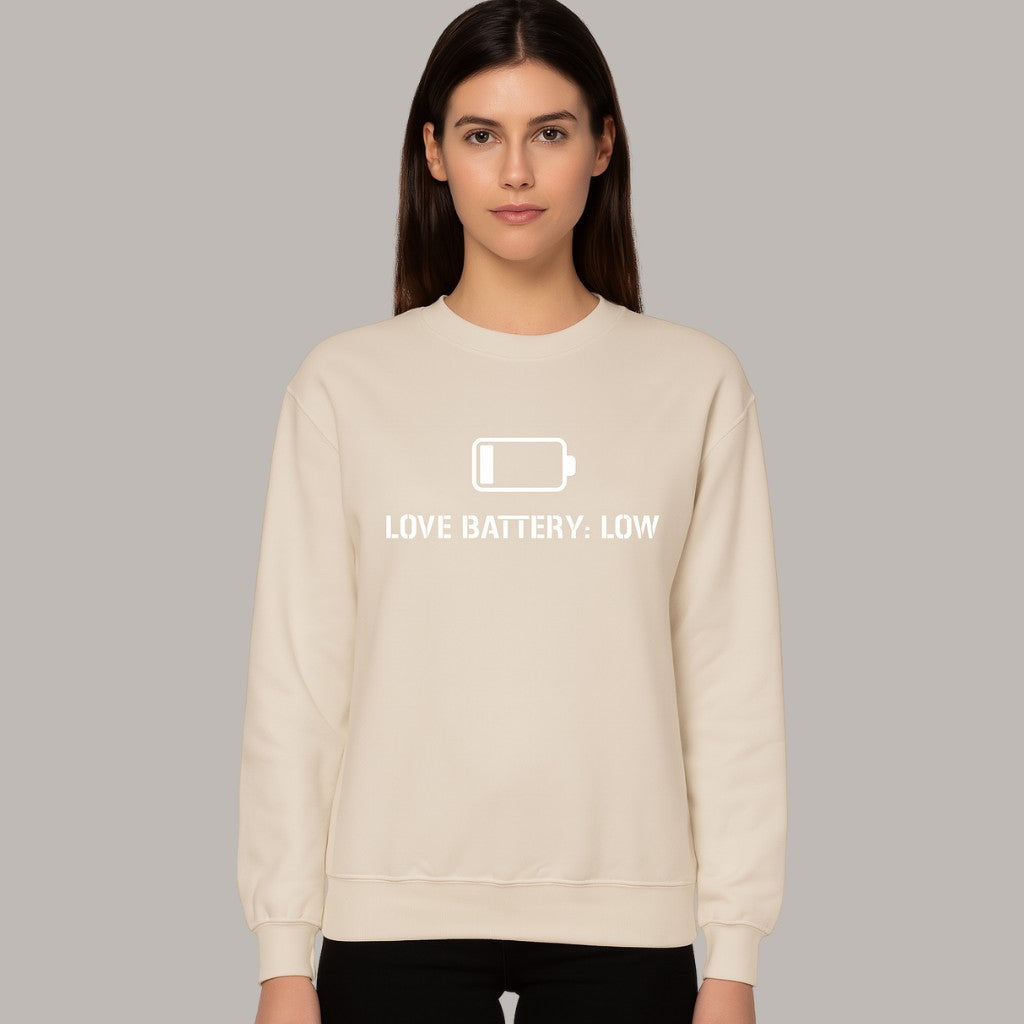 Bluza Love Battery: Low – Logo Białe
