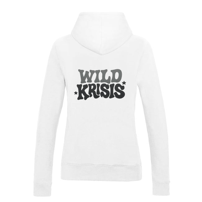 Biała Bluza Damska z kapturem Wild Krisis