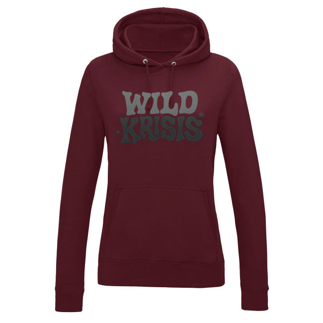 Bordowa Bluza Damska z kapturem Wild Krisis