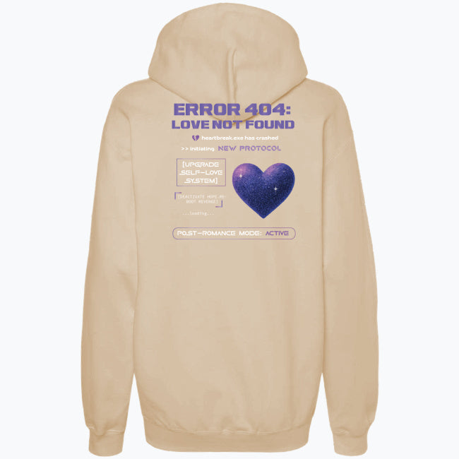 Bluza z kapturem "ERROR 404: LOVE NOT FOUND"