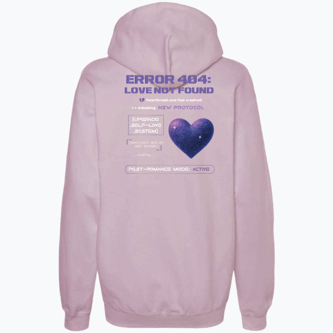Bluza z kapturem "ERROR 404: LOVE NOT FOUND"