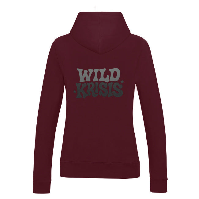 Bordowa Bluza Damska z kapturem Wild Krisis