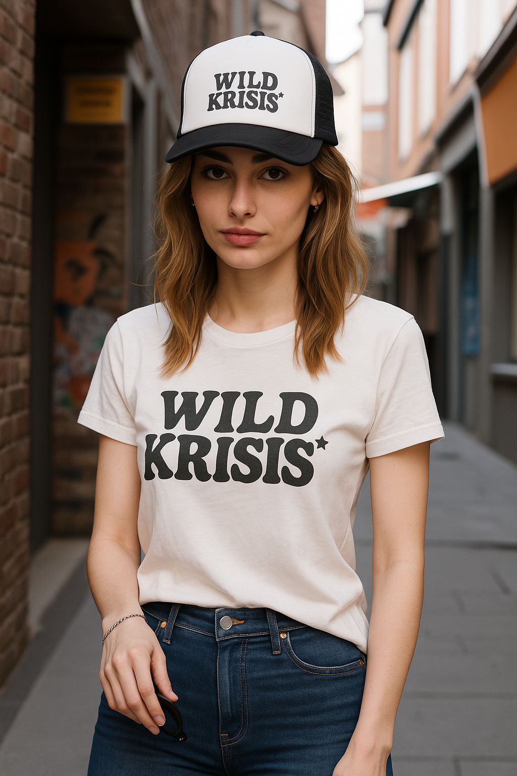 Czapka Czarna Trucker z daszkiem