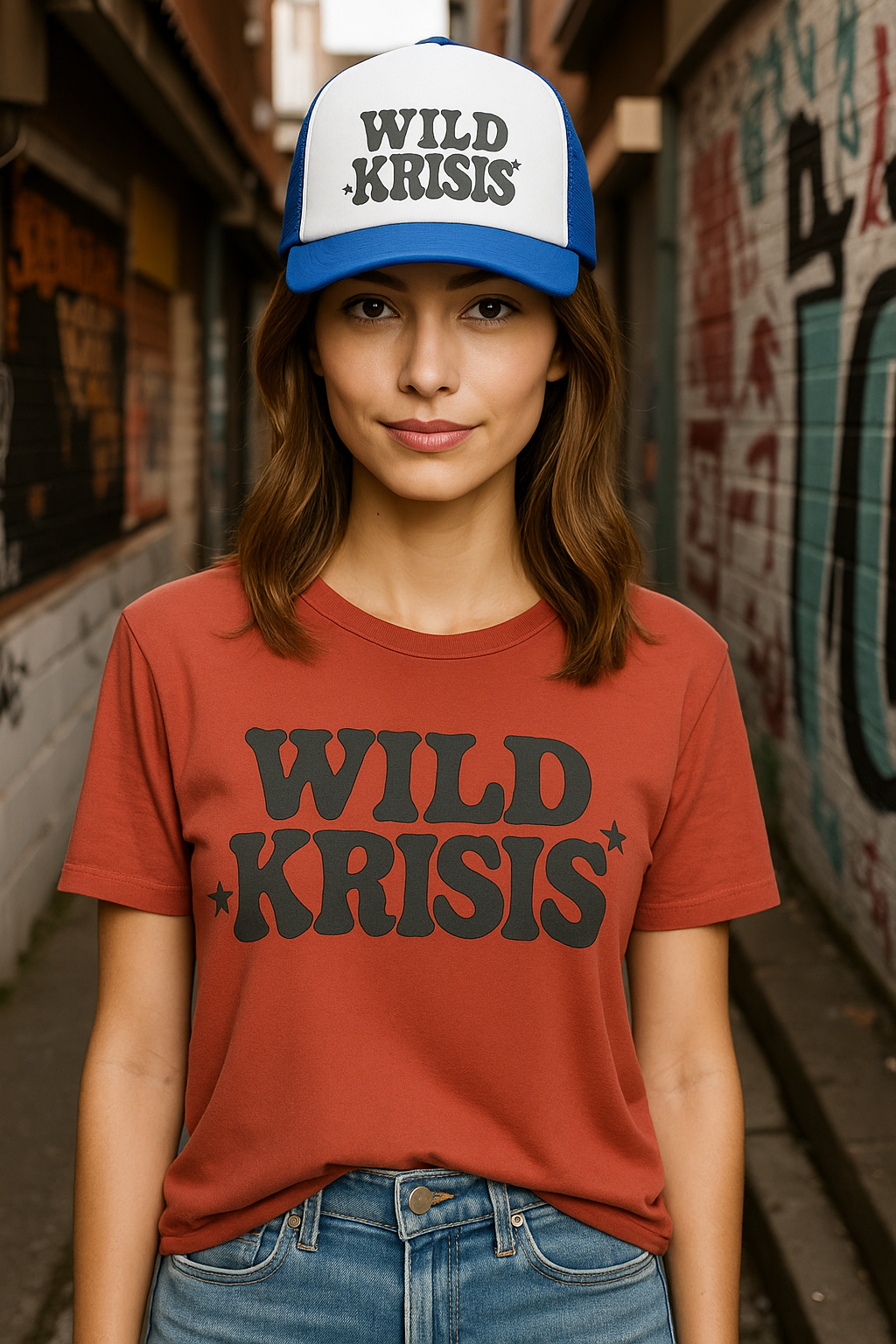 Czapka Niebieska Trucker z daszkiem
