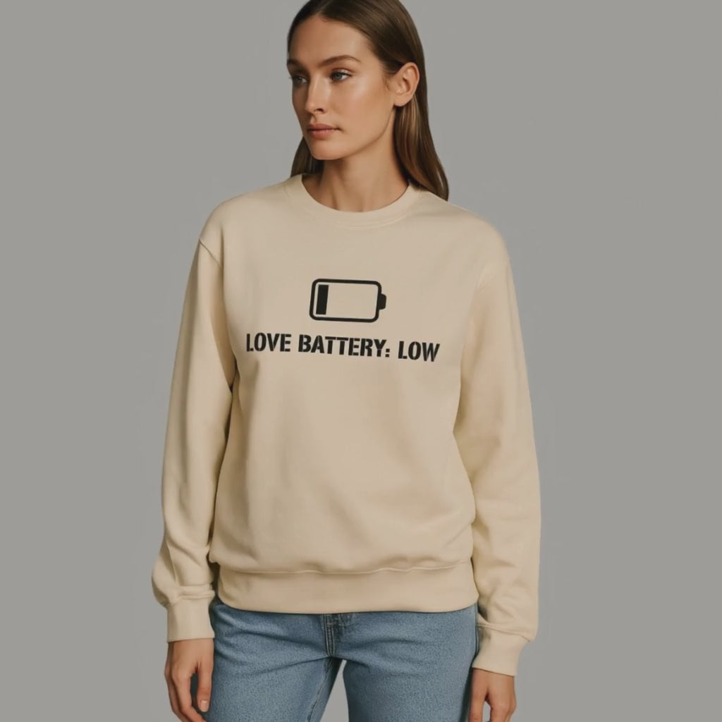 Bluza Love Battery: Low – Logo Czarne